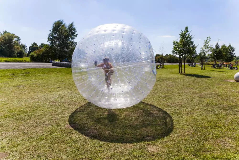 zorb at outdoor gravity park