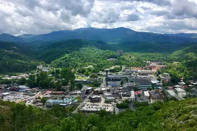 aeriel view of gatlinburg