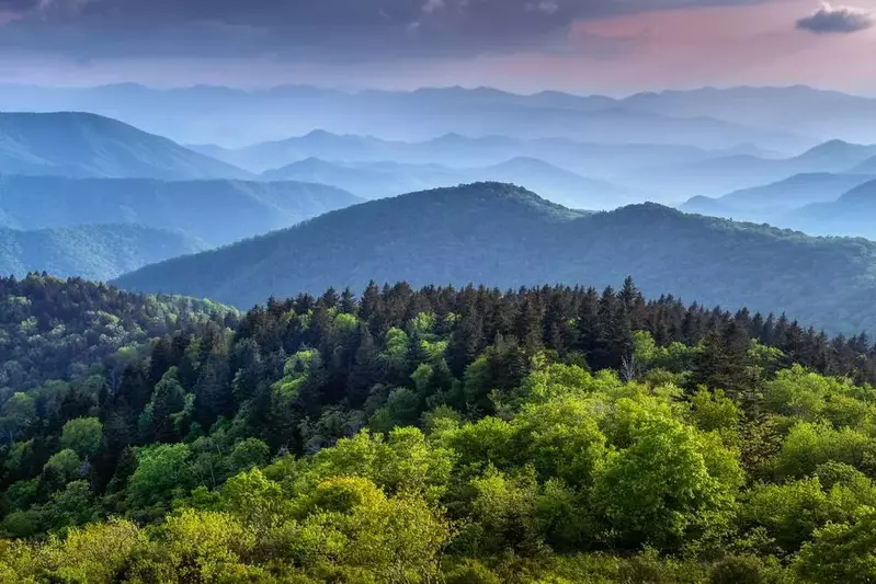 view of the smoky mountains