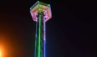 Gatlinburg Space Needle at night