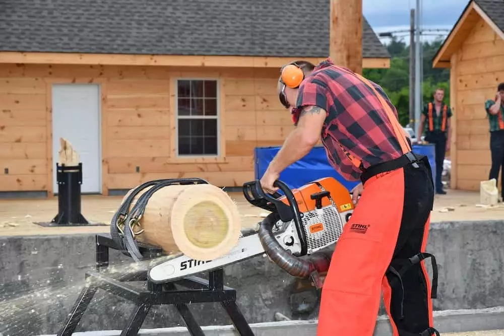 Lumberjack at paula deen's Lumberjack Feud in Pigeon Forge