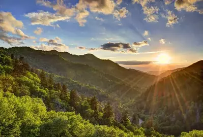 smoky mountain sunset