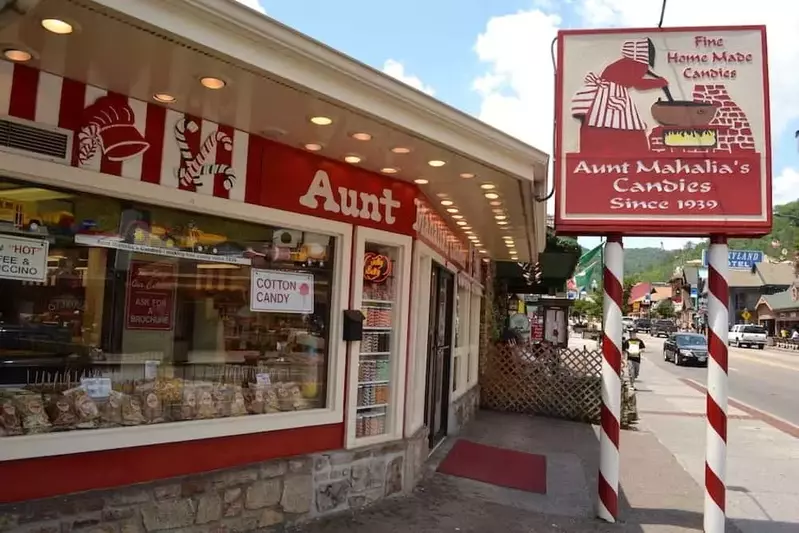 Aunt Mahalia's Candies on The Strip in Gatlinburg.