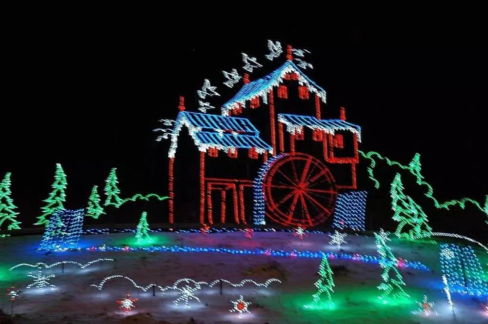 A Winterfest light display in Pigeon Forge TN.