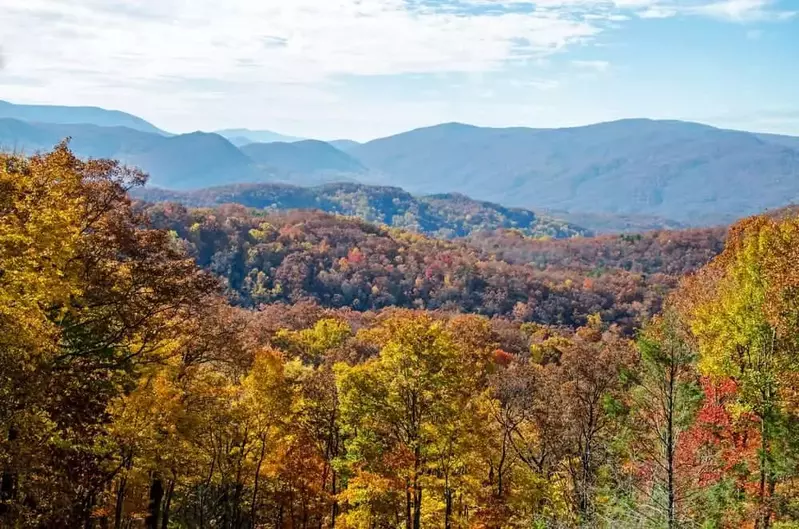 Beautiful fall colors in Gatlinburg TN.