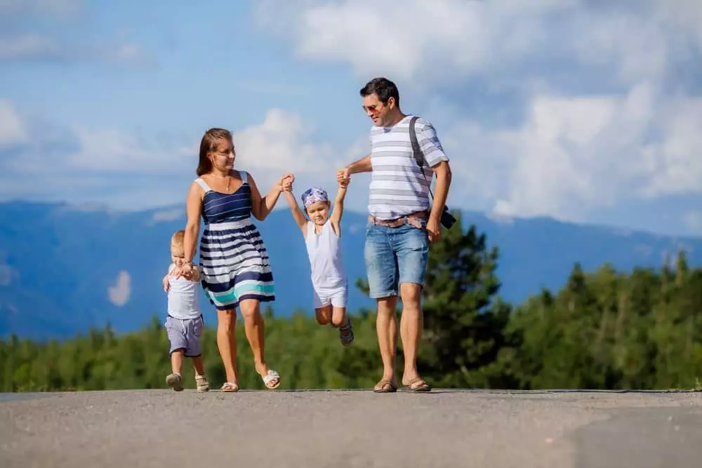 A happy family following advice from our Smoky Mountain vacation guide.