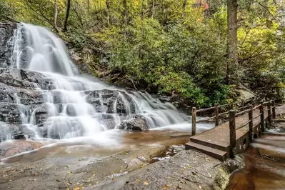 Photo of Laurel Falls in the Great Smoky Mountains National Park.