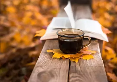 close up on coffee on the back deck of large cabin rentals in Pigeon Forge TN