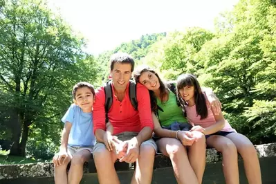 family on vacation to a 1 bedroom luxury cabins in Gatlinburg TN