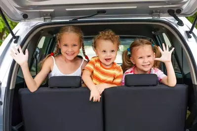 kids excited to be headed to a Smoky Mountain family vacation