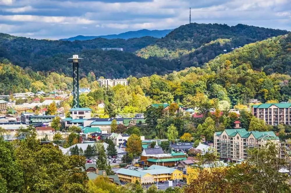 Overview of downtown Gatlinburg