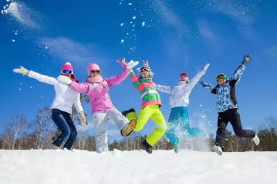 snowboarding at Ober Gatlinburg during a group vacation in Gatlinburg