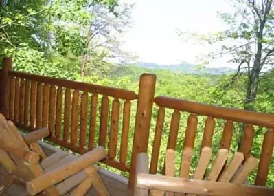 View from the Kandy Kisses cabin between Gatlinburg and Pigeon Forge