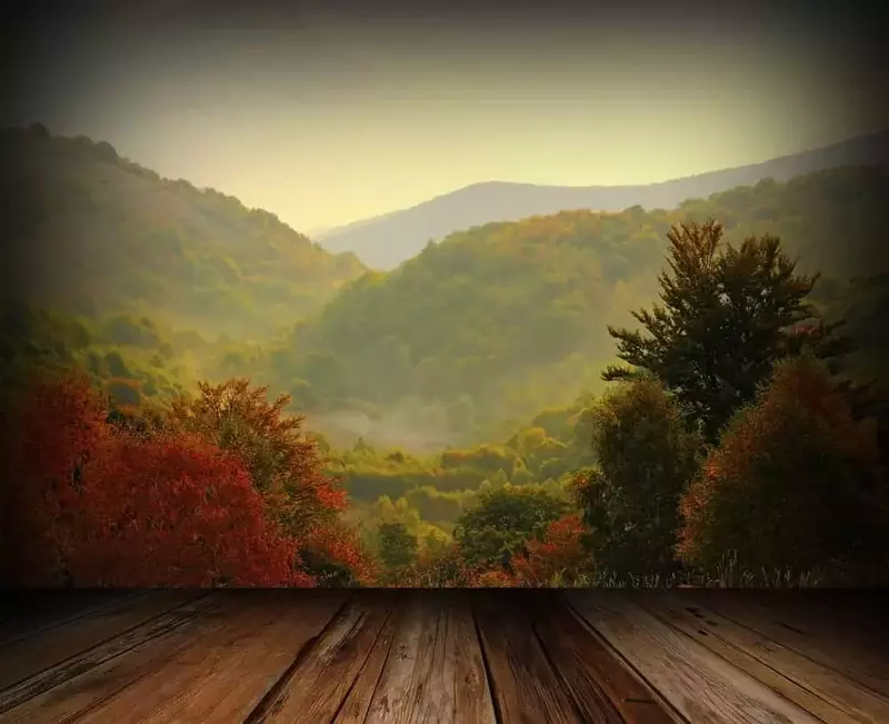 View of the mountains from the deck of a Gatlinburg and Pigeon Forge vacation cabin