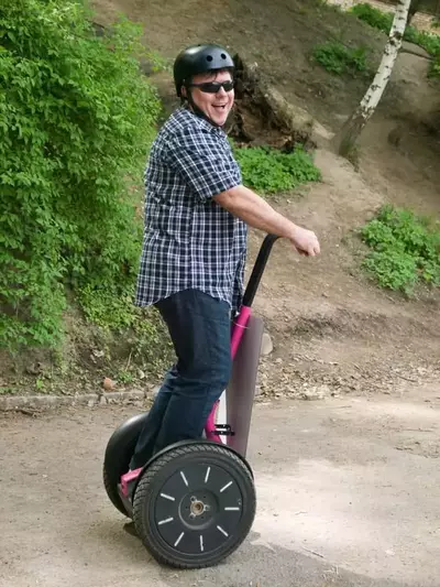 Man riding a Segway