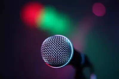 Microphone on stage