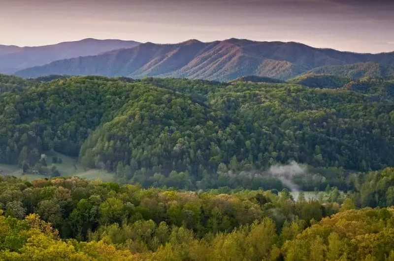 Sunrise in the Smoky Mountains