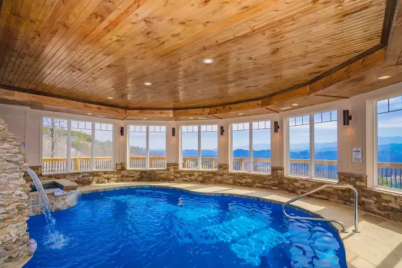 indoor pool in the smoky mountains